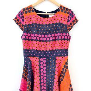 Julie Brown NYC 🌸 Twill Pop Dot Print Woven A-Line Dress 🌿